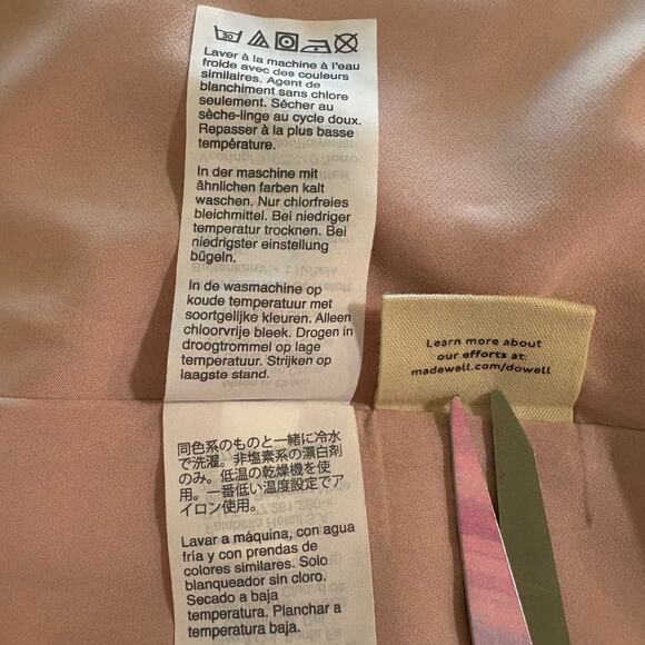 Madewell Pin Dot Floral Wisteria Dove (Re)sourced Crepe Cami Wrap Dress Size M - Picture 8 of 8